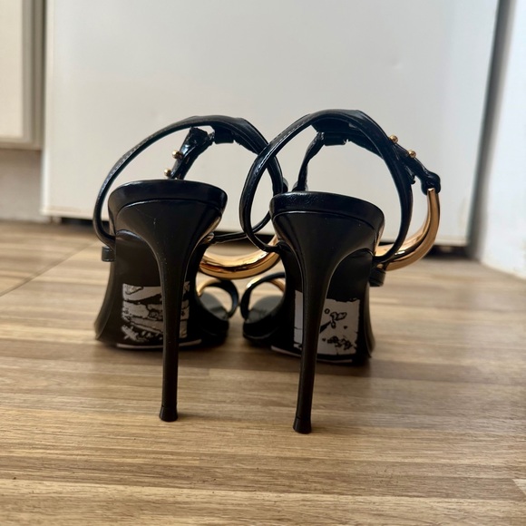 Steve Madden TIA black strappy open-toe stiletto heels, women’s size 6 - Picture 4 of 7